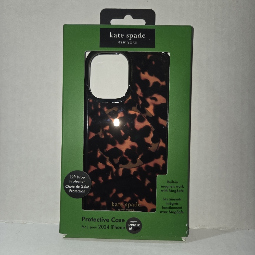 Kate Spade New York iPhone 16 MagSafe Compatible Protective Case - Tortoise